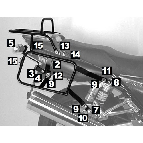 Complete carrier set Lock it Yamaha XJR 1300 / 2007 - 2014