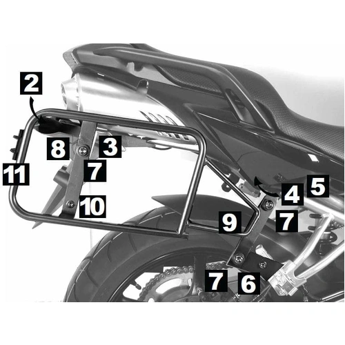 Side case carrier Lock-it black for Yamaha FZ 6/Fazer (2007-2009)