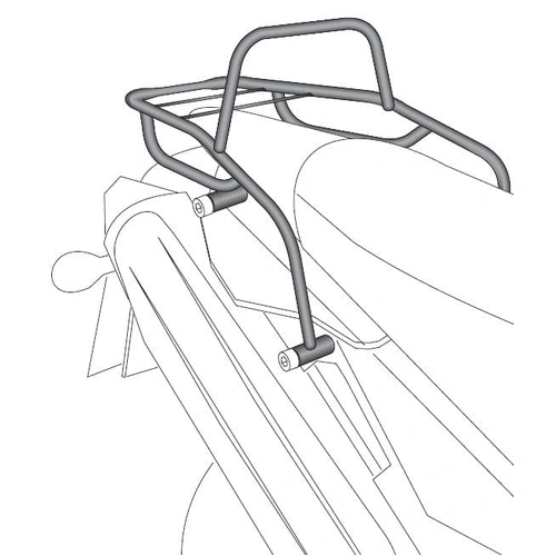 Tubular luggage rack Topcaseträger black for Yamaha XT 660 R/X (2007-2016)