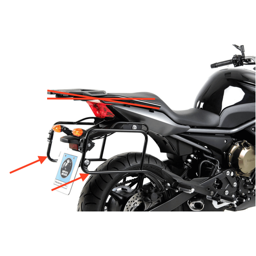 Lock-it black side pannier rack for Yamaha XJ 6 Diversion (2013-2016)