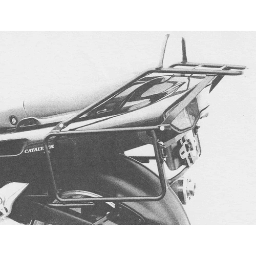 Complete carrier set (side case carrier and tubular luggage rack top case carrier) black for Yamaha GTS 1000/A (1994-1999)