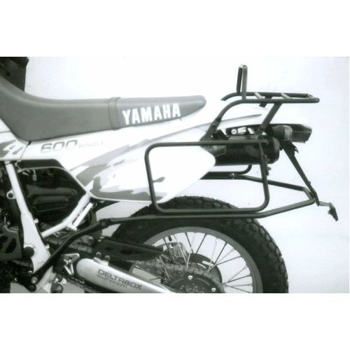 Complete carrier set (side case carrier and tubular luggage rack top case carrier) black for Yamaha TT 600 E/S (1993-1997)
