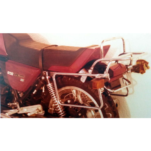 COMPLETE CARRIER SET (SIDE- AND TOPCASE CARRIER) CHROME FOR MOTO GUZZI 850 LE MANS III (1982-1985)