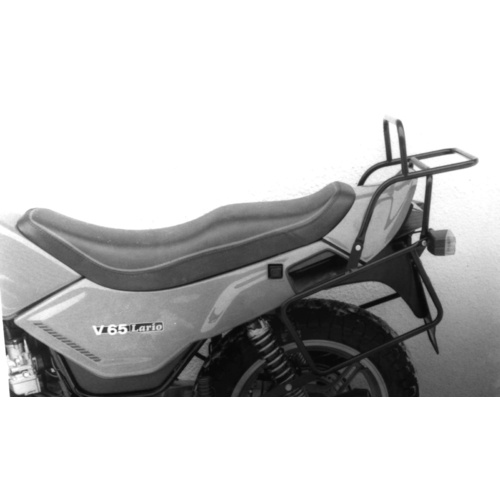 COMPLETE CARRIER SET (SIDE- AND TOPCASE CARRIER) BLACK FOR MOTO GUZZI V 65 LARIO (1984-1987)