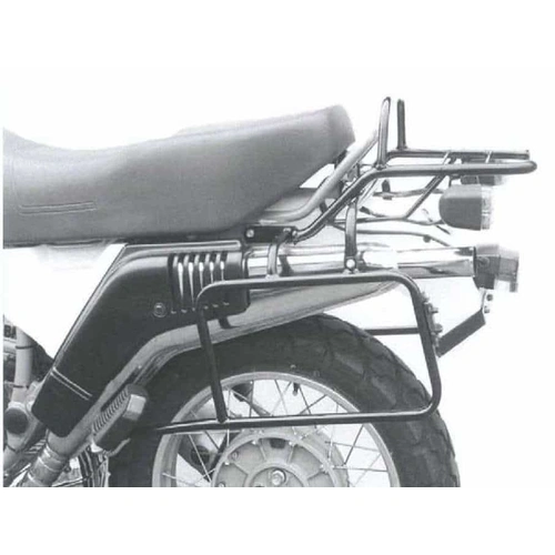 Complete carrier set (side case carrier and tubular luggage rack top case carrier) black for BMW R 80 GS Paris-Dakar (1984-1988)