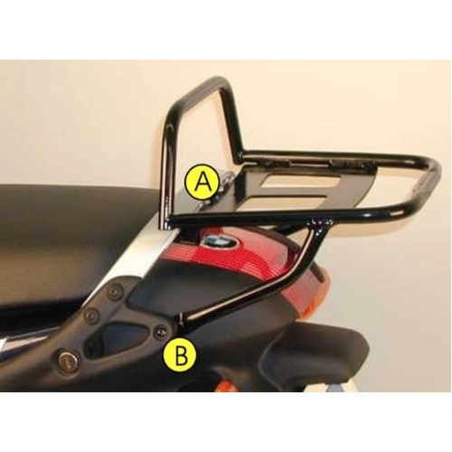 Tubular luggage rack Topcaseträger black for BMW K 1200 RS/GT (1996-2005)