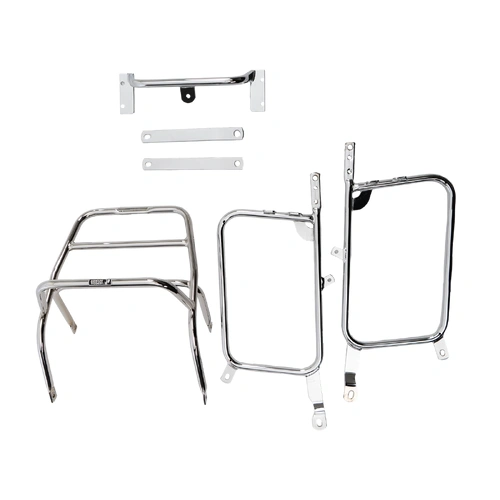 Complete carrier set (side case carrier and tubular luggage rack top case carrier) chrome for Ducati 750/900 SS/900 SD (1978-1982)