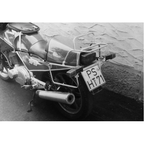 Complete carrier set (side case carrier and tubular luggage rack top case carrier) black for Laverda 1000 RGS (1983)