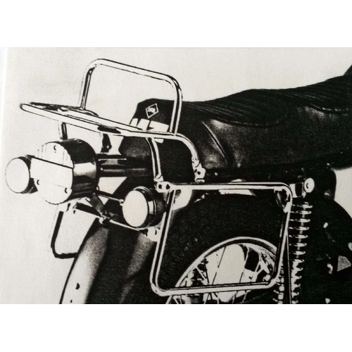 Complete carrier set (side case carrier and tubular luggage rack top case carrier) chrome for MZ ETZ 250 (1981-1990)