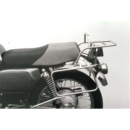 Complete carrier set (side case carrier and tubular luggage rack top case carrier) chrome for MZ Silver Star Classic 500 (1992-1997)
