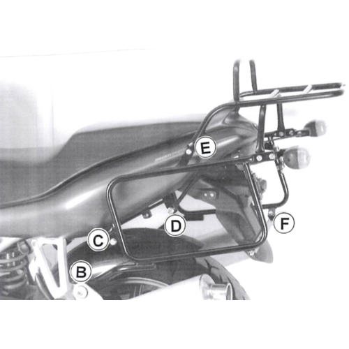 COMPLETE CARRIER SET (SIDE- AND TOPCASE CARRIER) BLACK FOR DUCATI 944 ST 2/3/4 (1997-2003)