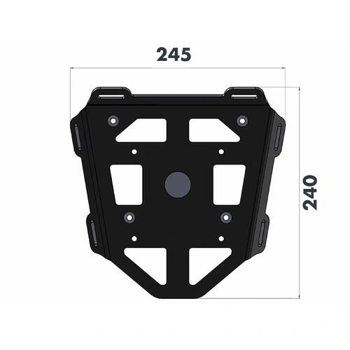 Minirack soft luggage rear carrier black for Ducati Hypermotard 796/1100 Evo/SP (2007-2012)
