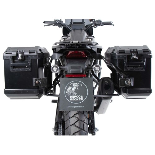 Side carrier cutout black incl. Xplorer black sideboxes for Harley Davidson Pan America (2021-)