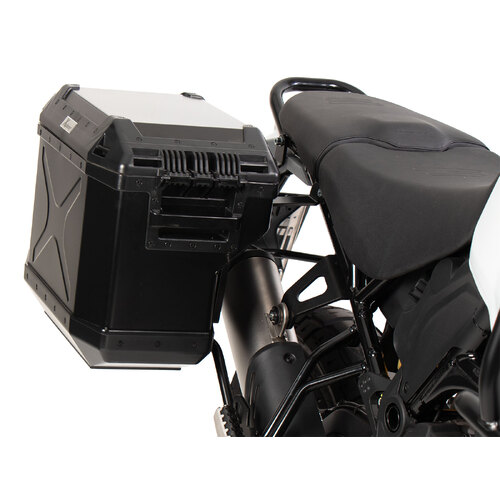 SIDE CARRIER CUTOUT BLACK INCL. XPLORER BLACK SIDEBOXES FOR DUCATI DESERT X (2022-)