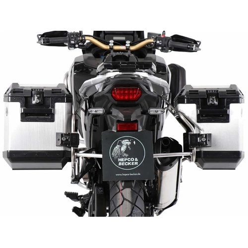 Case carrier set cutout stainless steel incl. Xplorer cutout case set silver for Honda CRF 1100L Africa Twin (2019-2023) / Adventure Sports (2020-2023
