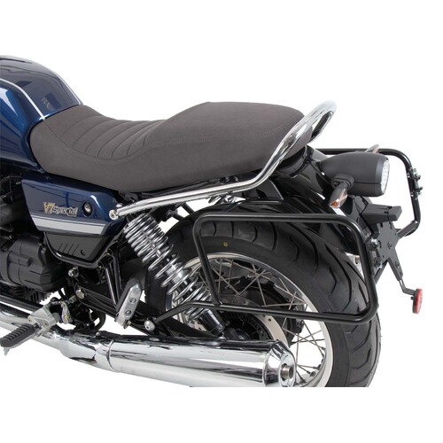 Side carrier permanent mounted black for Moto Guzzi V7 Special/Stone/Centenario (850 ccm) (2021-)