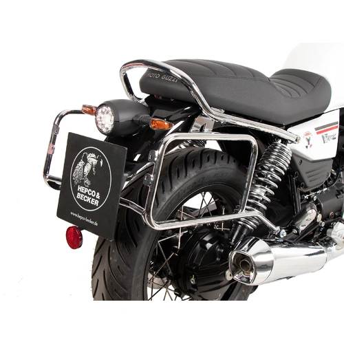Side carrier permanent mounted chrome for Moto Guzzi V7 Stone / Special (850 ccm) (2021-)
