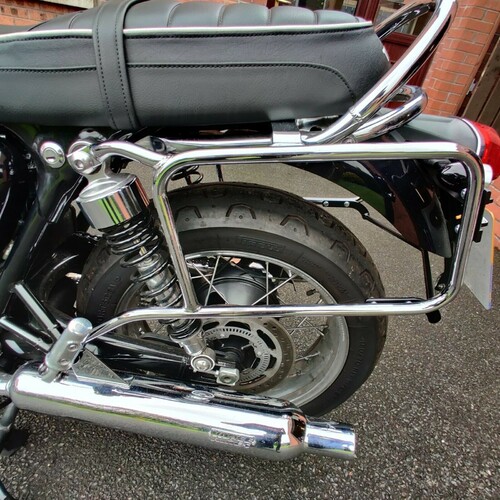 SIDECARRIER PERMANENT MOUNTED CHROME FOR TRIUMPH BONNEVILLE T 120/BLACK (2016-) / T 100/Black 2017