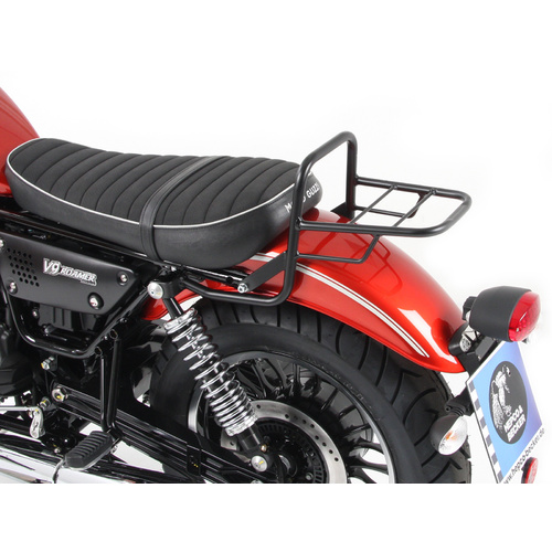 TOPCASE CARRIER TUBE-TYPE BLACK FOR SHORT SEAT FOR MOTO GUZZI V 9 ROAMER (2016) (SHORT SEAT)