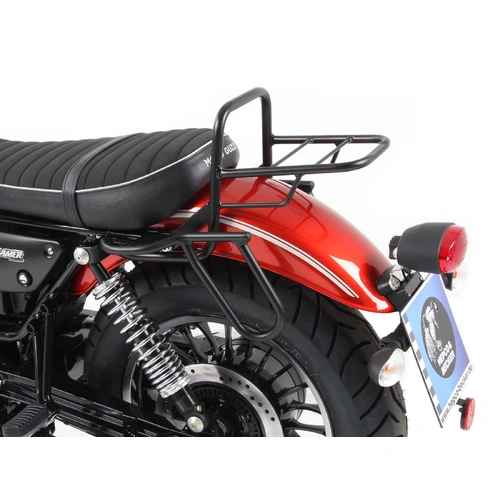 Tubular luggage rack Topcaseträger black for Moto Guzzi V 9 Roamer (short seat)(2016)