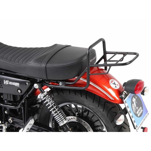 Topcase carrier tube-type black for long seat for Moto Guzzi V 9 Roamer (2017-) (long seat) 