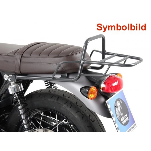 Tubular luggage rack Topcase carrier chrome for Triumph Bonneville T 120/Black (2016-)