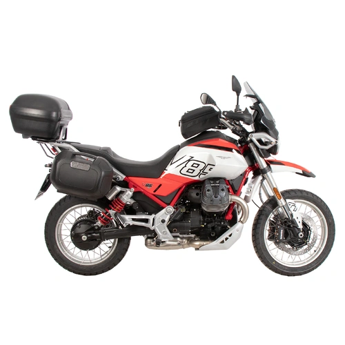 Alurack top case carrier for combination with original luggage rack black for Moto Guzzi V 85 TT / Strada / Travel (2024-)
