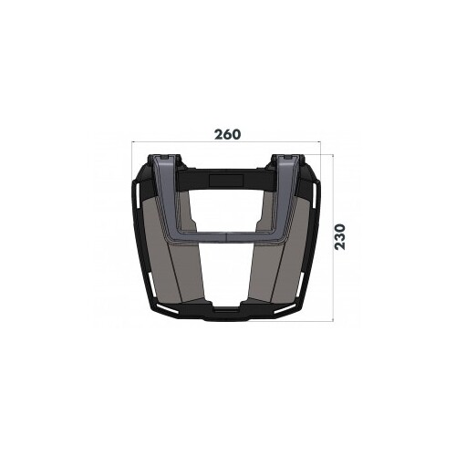 EASYRACK TOPCASECARRIER SILVER/BLACK FOR YAMAHA FZ 6/FAZER (2007-2009)