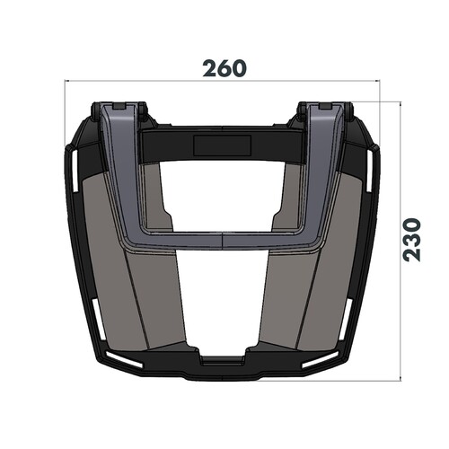 EASYRACK TOPCASE CARRIER IN COMBINATION WITH OEM SIDE CARRIER PERMANENT MOUNTED - BLACK FOR TRIUMPH TIGER 1050