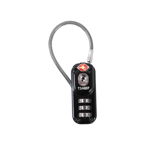 Combination lock with small wire rope and TSA function
