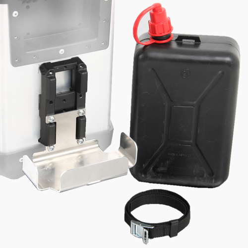 2 ltr. fuel canister incl. Universal bracket and mounting kit