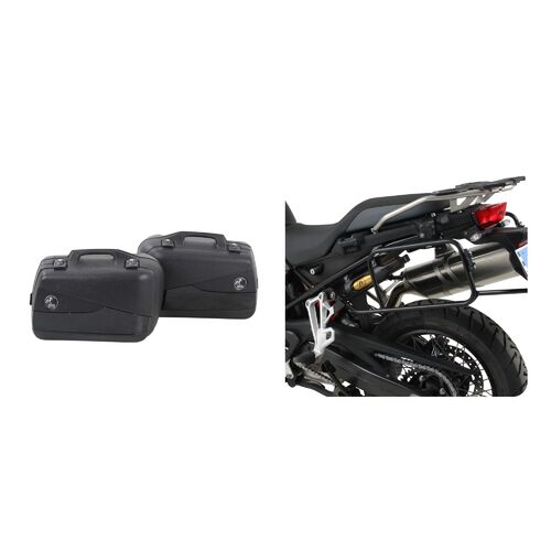 BMW F750/850/850 GSA Sidecarrier and Junior Flash Black Luggage Package Deal