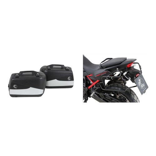 Honda CRF Africa Twin 1100 Sidecarrier and Junior Flash Silver Luggage Package Deal
