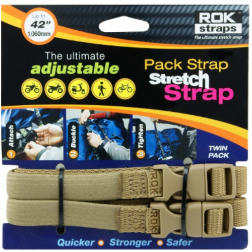 Pack Adjustable Stretch Rok Strap Coyote Tan (Pair)