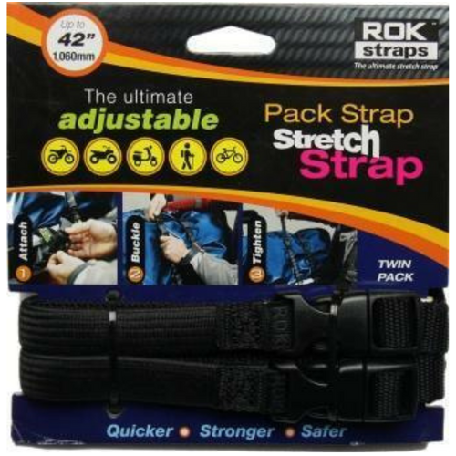 Pack Strap Rok Straps- Black Tactical (Pair)