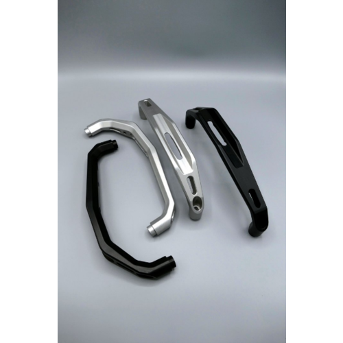 Donner Tech Tenere 700 Billet Pillion Grab Bars / Handles Silver 