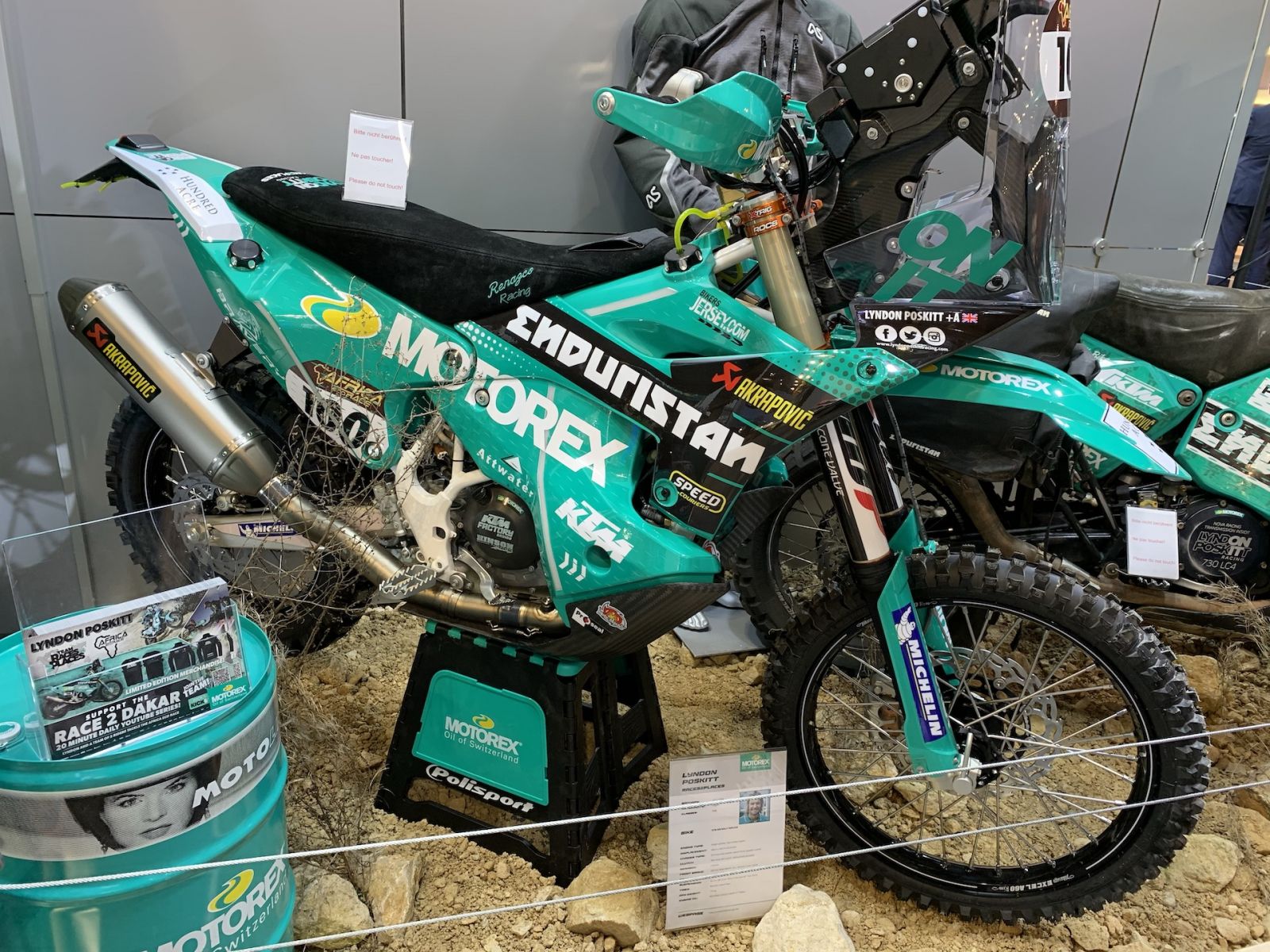 Lyndon Poskitt Race Bikes Enduristan EICMA 2019